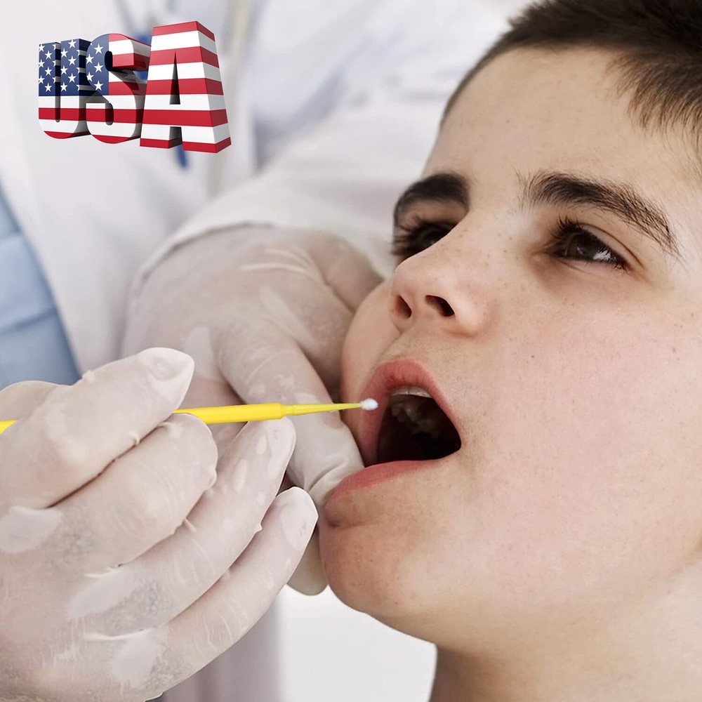 100 Micro Brushes Applicators Microbrush Dental Regular Yellow 2.0 mm