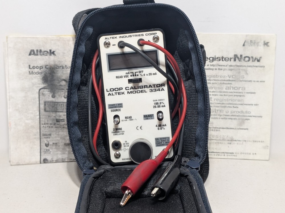 Altek Model 334A Loop Calibrator w/ Case & Paperwork