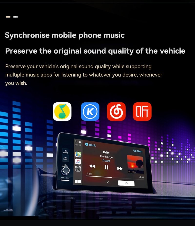 Wireless CarPlay Adapter for Apple iPhone & Android Auto USB Adapter Plug & Play