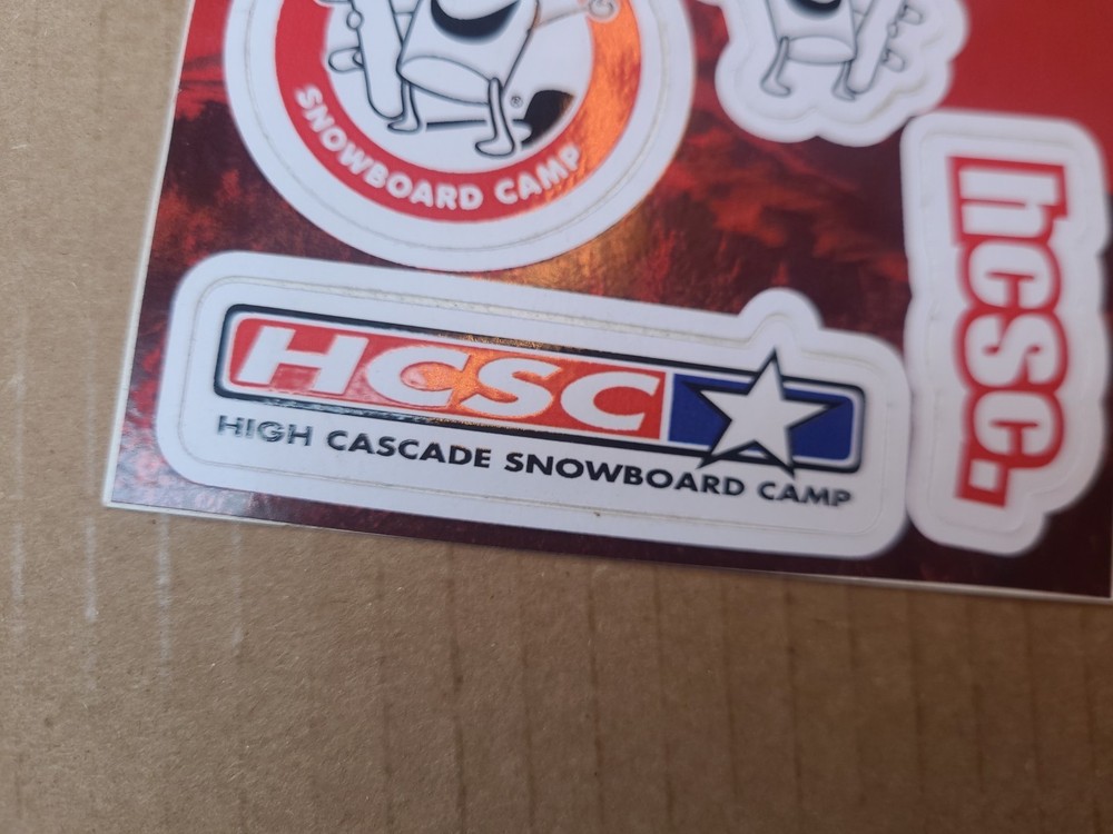 2018 HIGH CASCADE SNOWBOARD CAMP STICKER SHEET -authentic