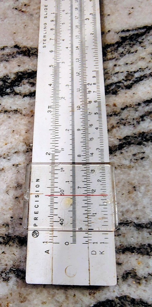 🗽VINTAGE STERLING SLIDE RULE
