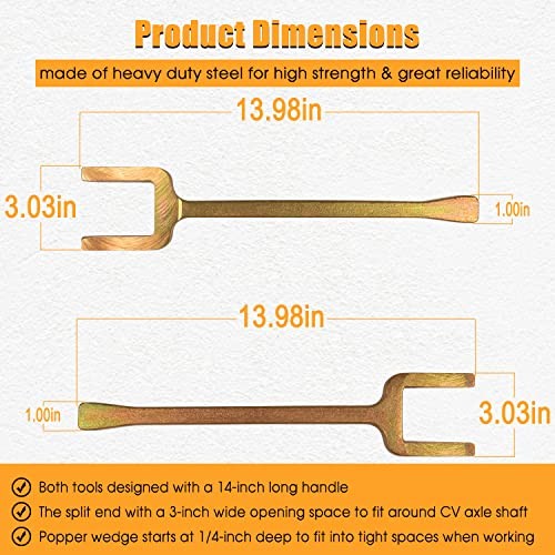 12020 Front Wheel Drive Axle Puller/Fork & Shim Tool + CV Axle Removal Tool /