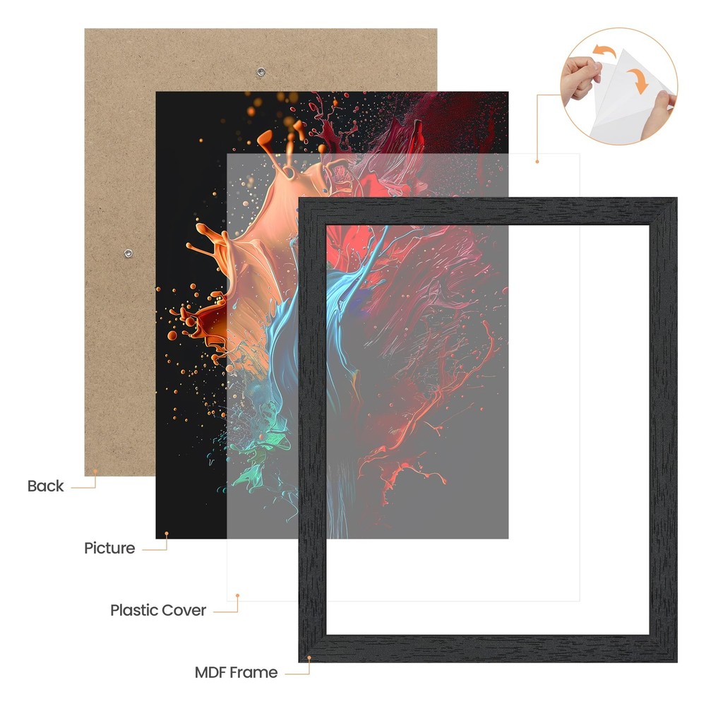 upsimples 11x17 Black Picture Frame Wall Mount