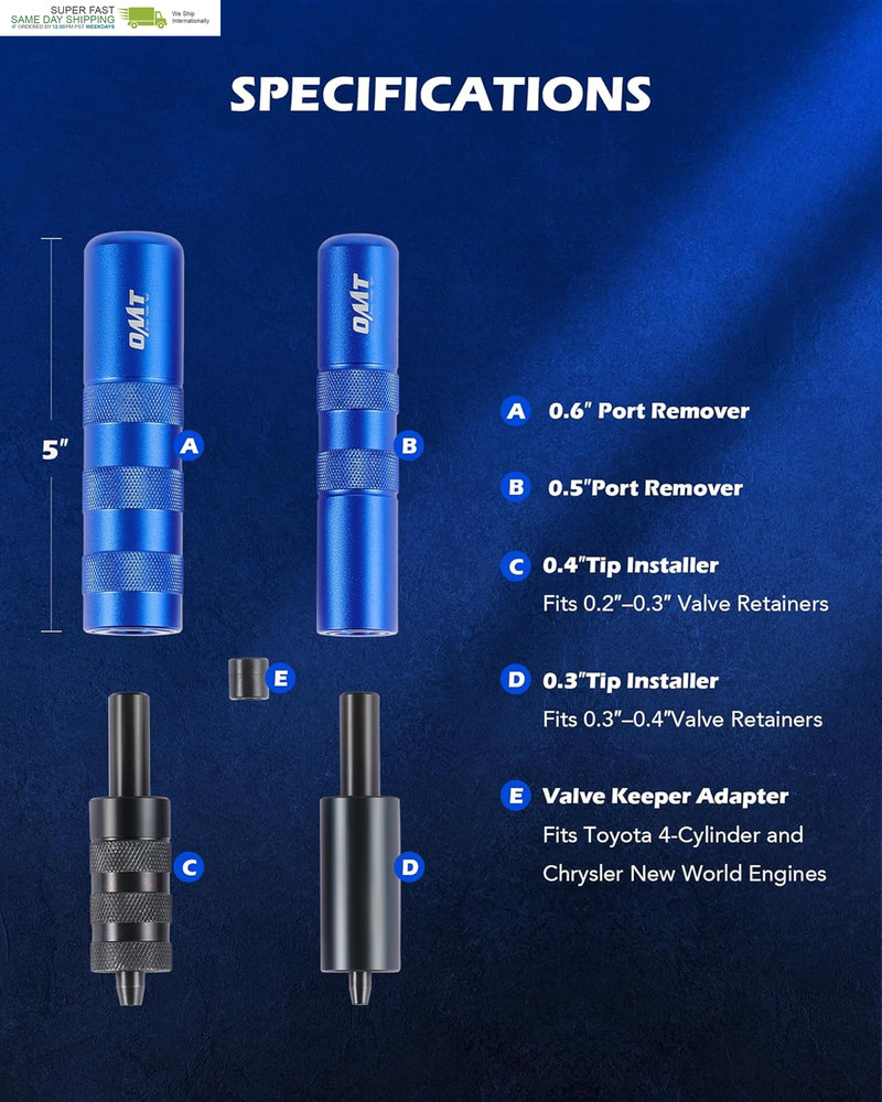 Valve Spring Compressor Tool Kit, Valve Keeper Remover Installer Set with Valve