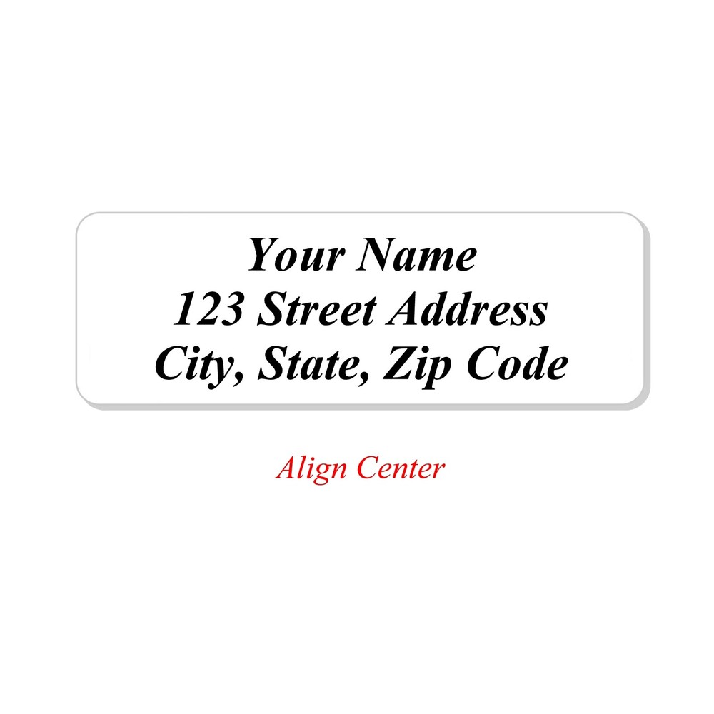 400 Personalized Return Address Labels Printed Text 1/2 x 1 3/4 Inch Plain Text