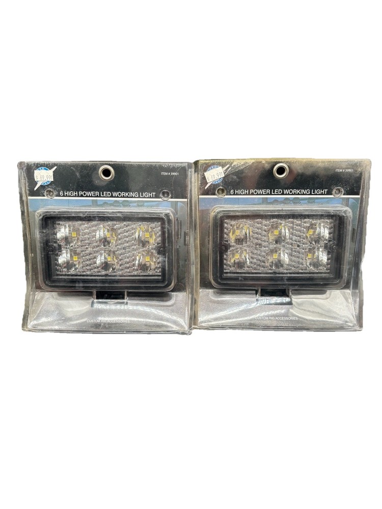 Lot of 2 - 6 High Power LED Rectangular Working Light 39901 New In Package