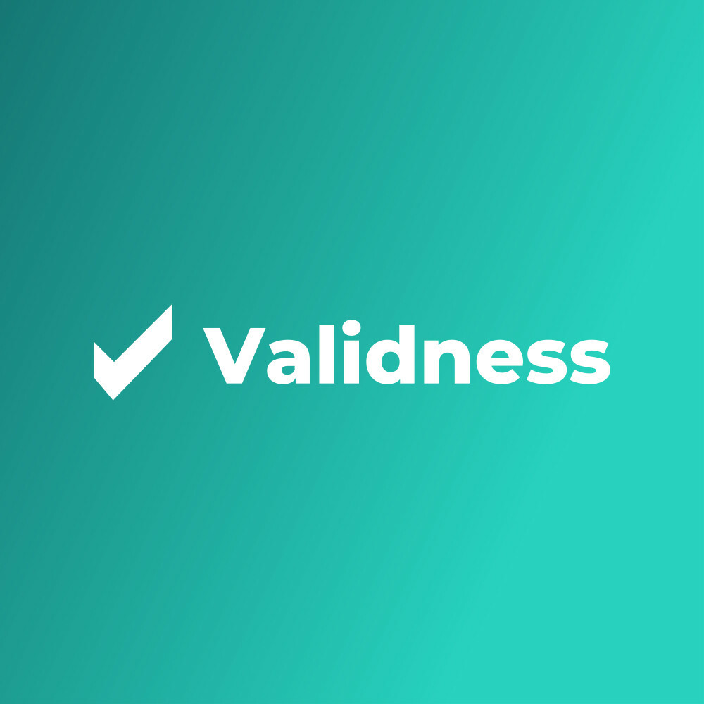 Validness.com - Premium one-word dictionary .com domain name, aged 10+ years