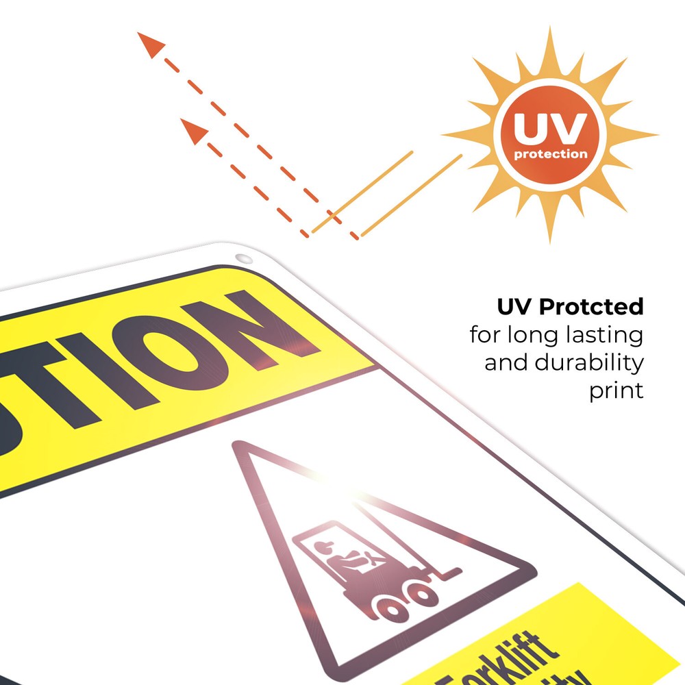 Pedestrian Activity Forklift Activity Sign, ANSI Caution Sign,