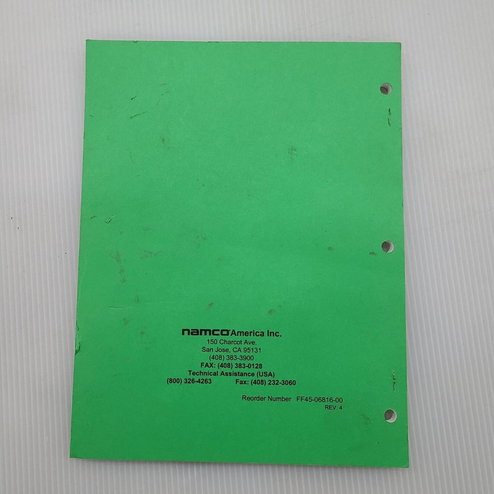 Final Furlong arcade owner's manual