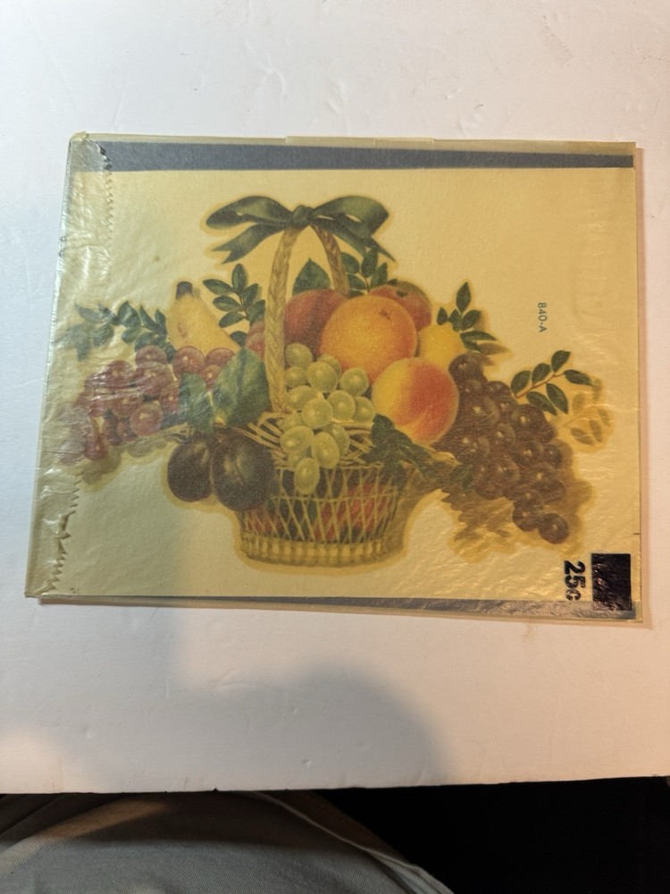 Vtg Myercord  Decals Fruit basket