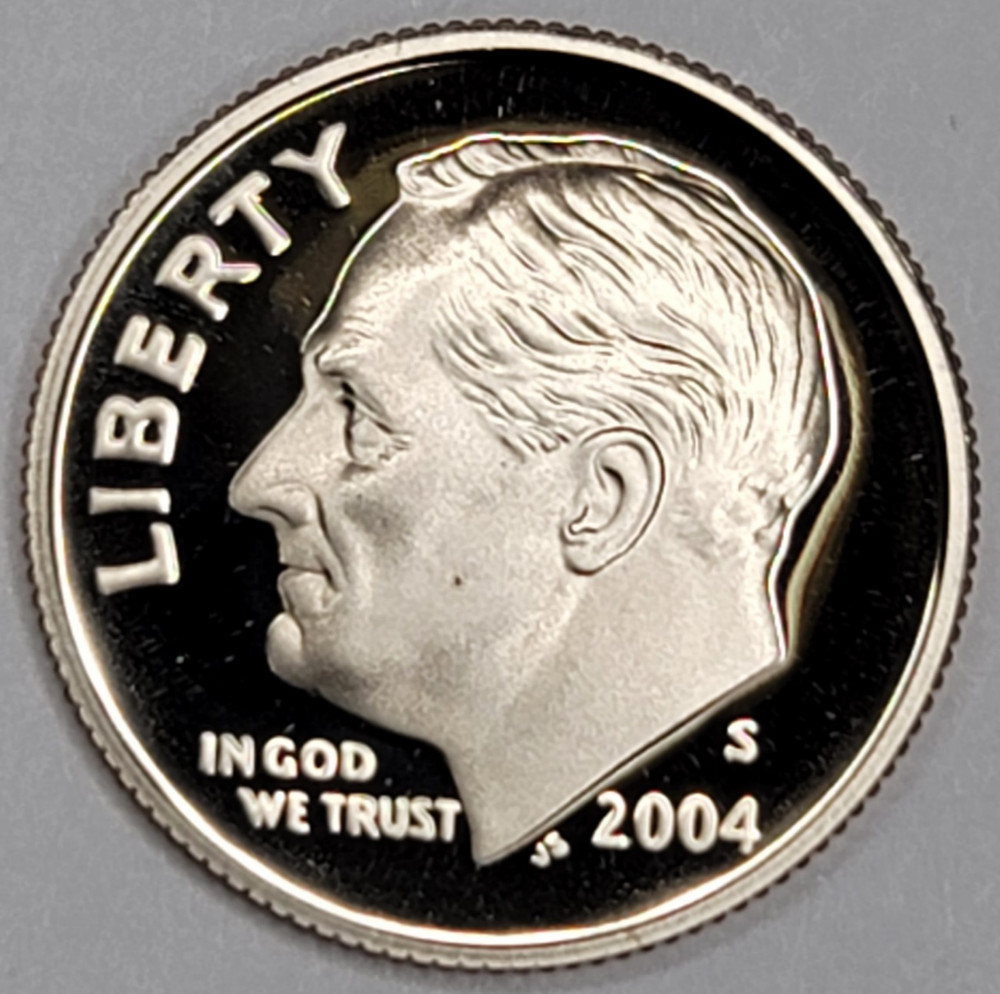 2004 S GEM PROOF DCAM ROOSEVELT DIME