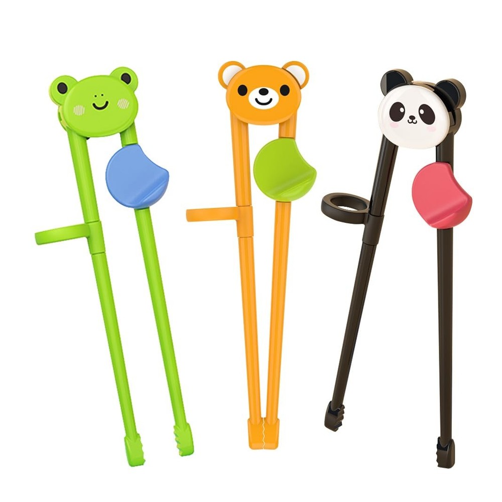 Chopsticks Set, 3 Pairs Beginner Training Utensils, Assorted Colors