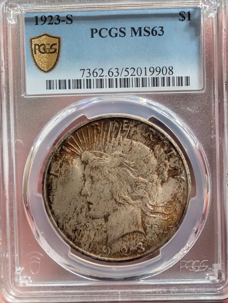 1923 S Peace Dollar MS63 PCGS