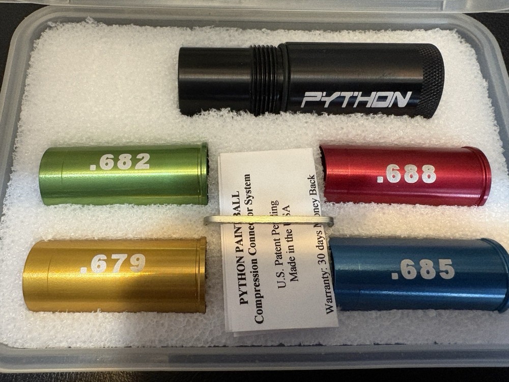 Python paintball Compression System - 4 Sleeves. Thread Style: Autococker