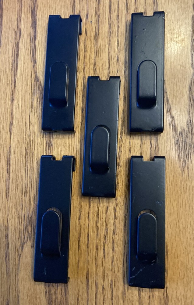 Black Grid Panel Notch Hooks Set Of  Nine (9)