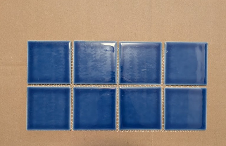 3x3 Pool Tile -  Blue Swimming Pool Tile 6"x12" Sheet