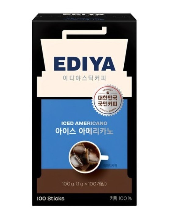 EDIYA Beanist Iced Americano, 1g * 100ea