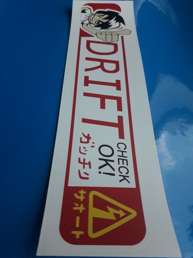 2 X "DRIFT CHECK OK" vehicle graphic stickers