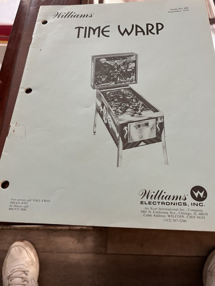 Time Warp Pinball Manual & Schematic