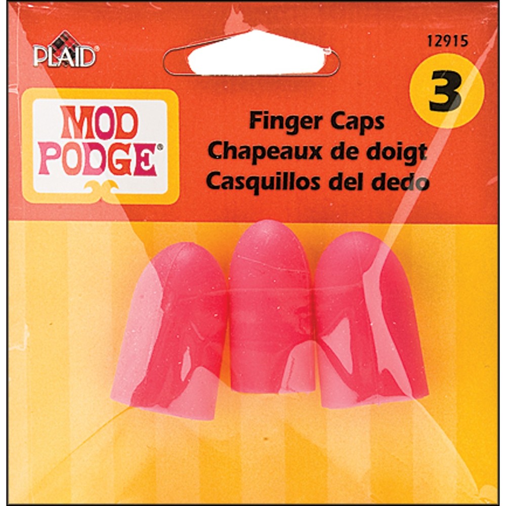 Plaid Mod Podge Finger Caps 3/Pkg-2 Large & 1 Medium