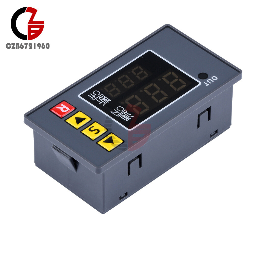 110-220V 12/24V Digital Time Delay Relay Cycle Timer Control Switch Programmable
