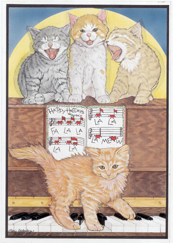 Cat Group Blank Note Cards Boxed