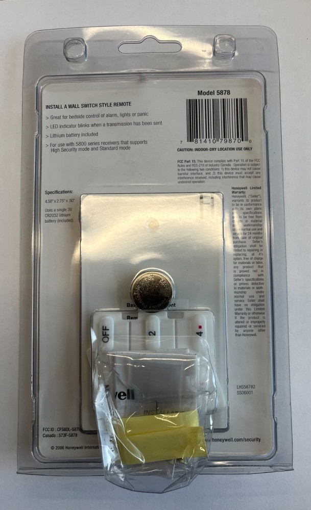 Honeywell 5878 Wireless Wall Transmitter