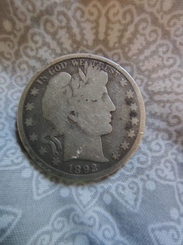 1892 barber half dollar 50c