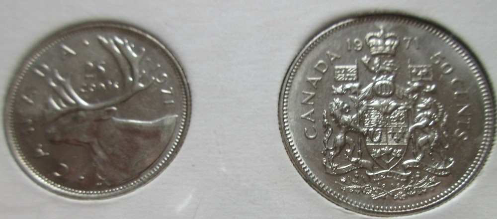1971 Canada Year Set. 6 UNC COINS RJ