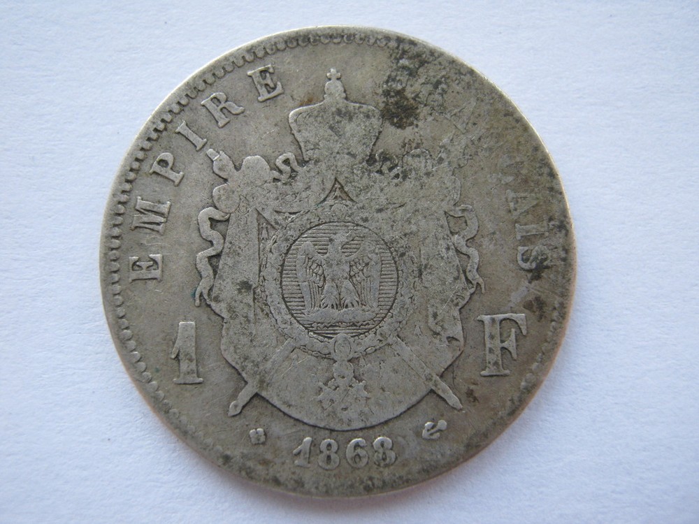 France 1868-BB silver Franc F