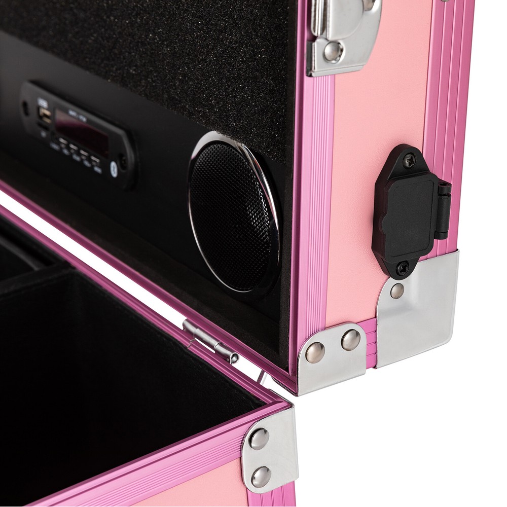 Foldable Manicure Table for Nail Tech, Nail Desk Station Makeup Storage Table