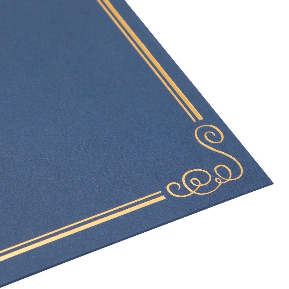 Certificate Holders - 24-Pack - Navy Blue Letter Size Award Folders - Certifi...