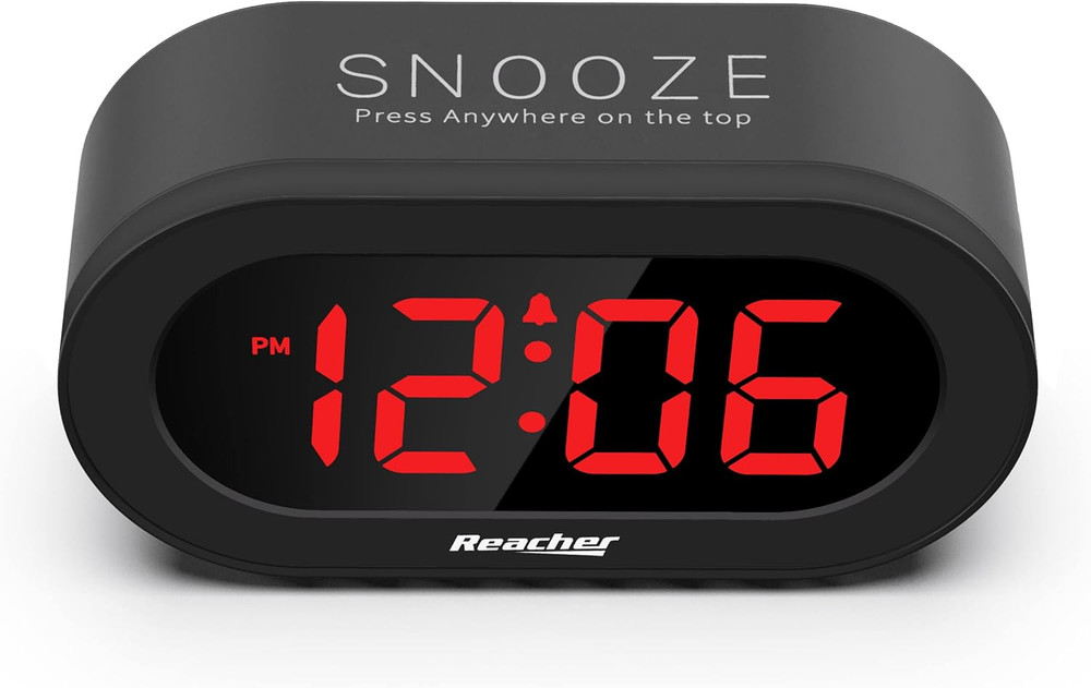 Small LED Digital Alarm Clock with Simple Operation, Full Range Brightness Dimme