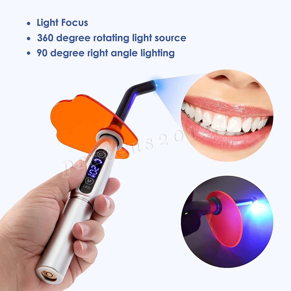 Professional Dental LED Curing Light Lamp Wireless Cordless 2000MW Optional