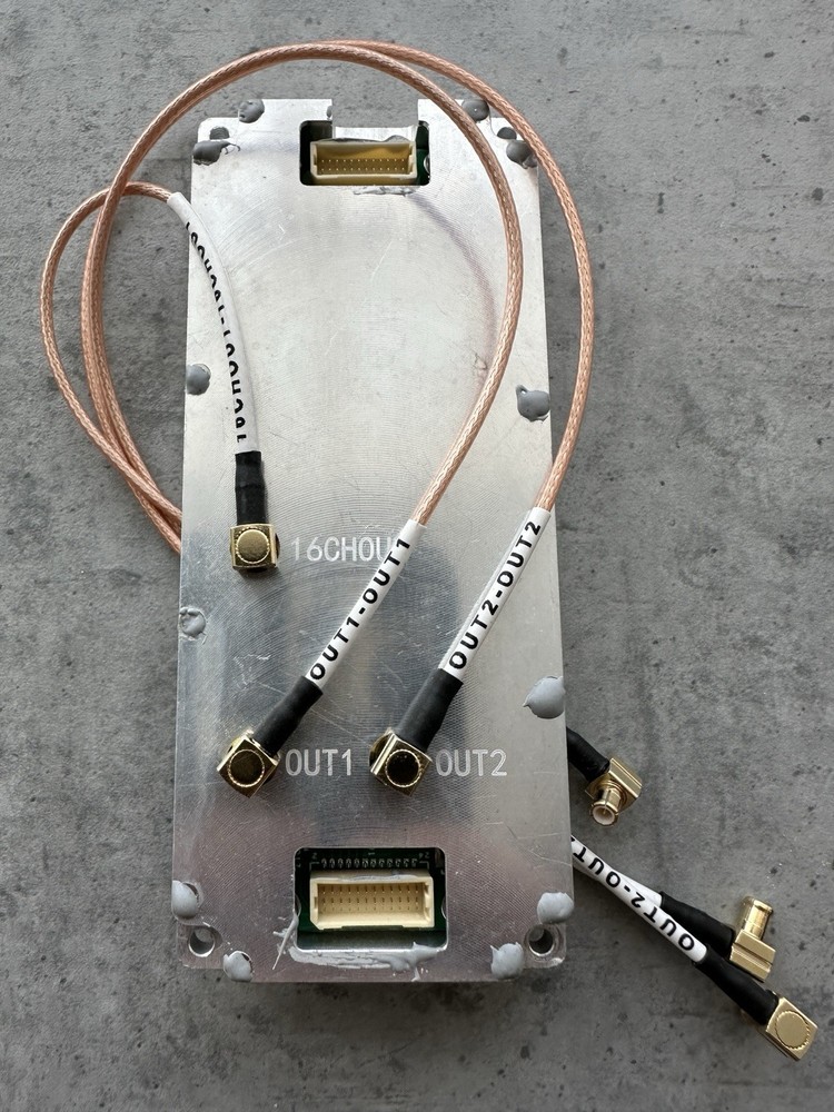Military 16-channel high frequency (microwave/RF) distribution module.