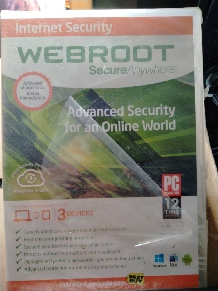 Webroot Secure Anywhere Internet Security Software