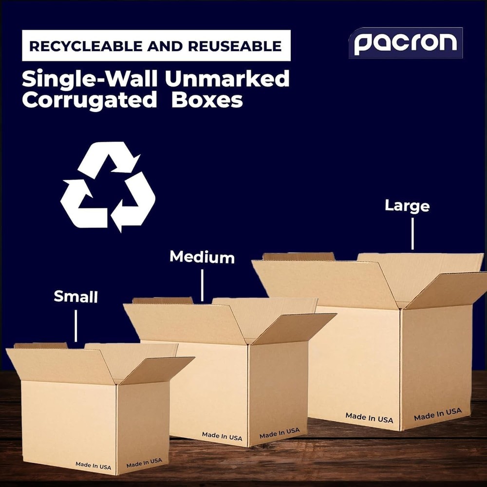 Sturdy Cardboard Moving Boxes – Durable Packing & Shipping Storage Boxes, Medium