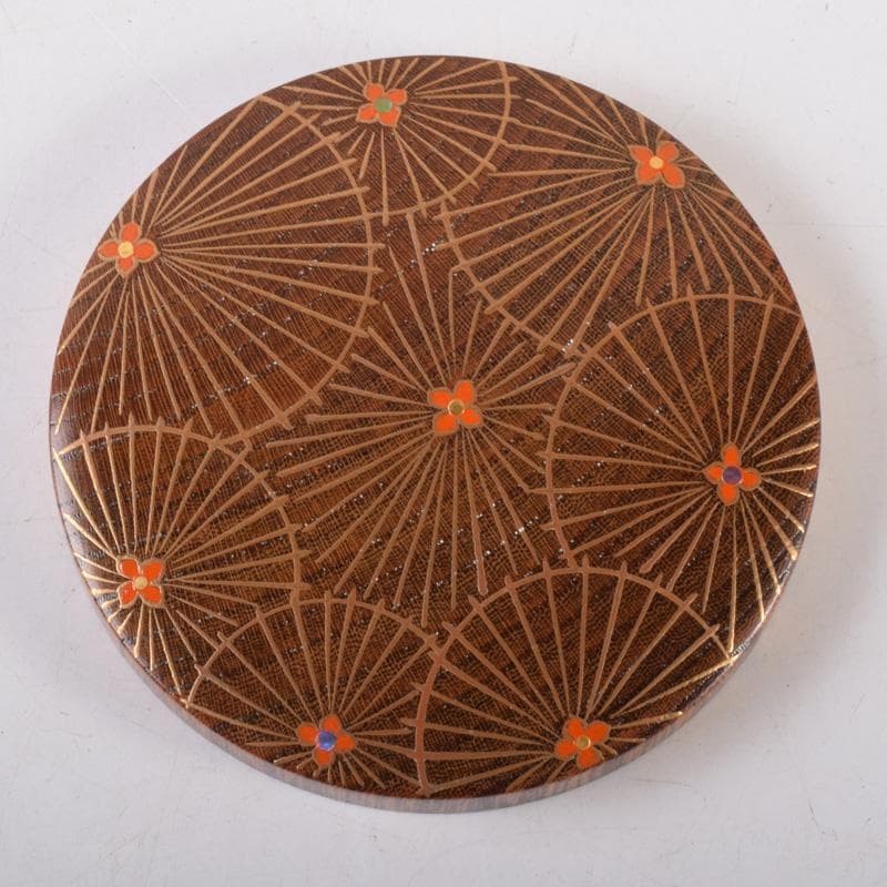 Lacquerware Maki-e Incense Container Japan 1.7cm x 7.2cm