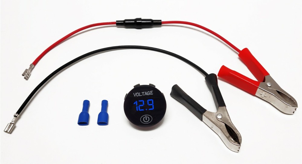 Voltmeter Digital LED Display Alligator Clamps DIY Panel Box battery K3A