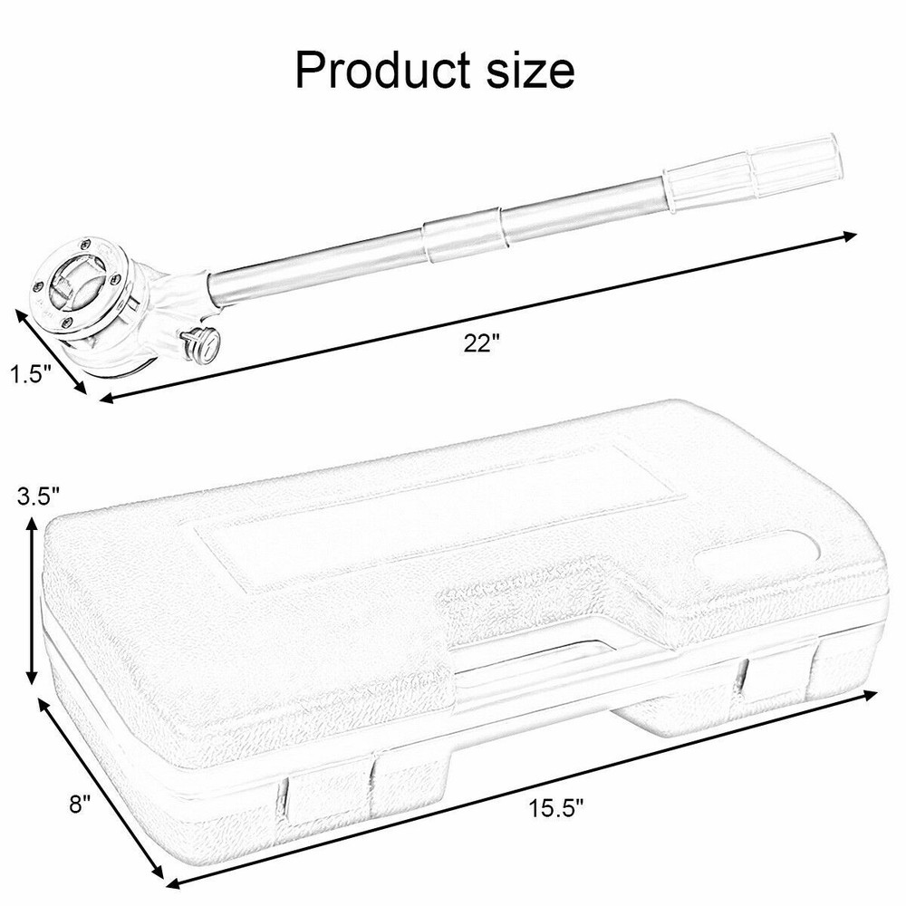Ratchet Pipe Threader Kit Set w/ 6 Dies & Storage Case