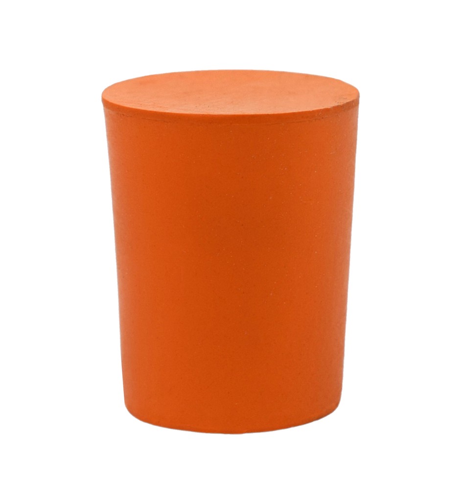 10PK Rubber Stoppers, Solid - 18mm Bottom, 21mm Top, 26mm Length - Eisco Labs