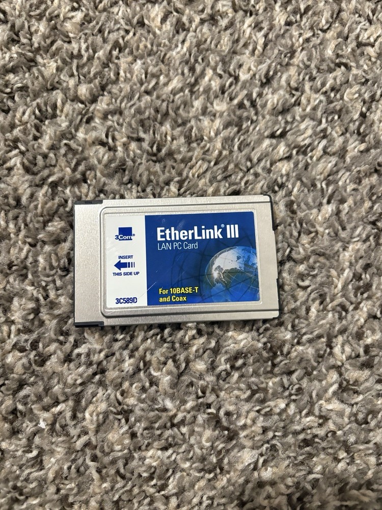 Vintage 1995 3Com EtherLink III LAN PC Card 3C589C kit_ Read Description