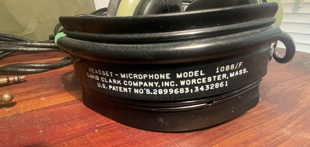 David Clark Model 10BB/F Aviation Headset microphone AS IS NOT TESTED