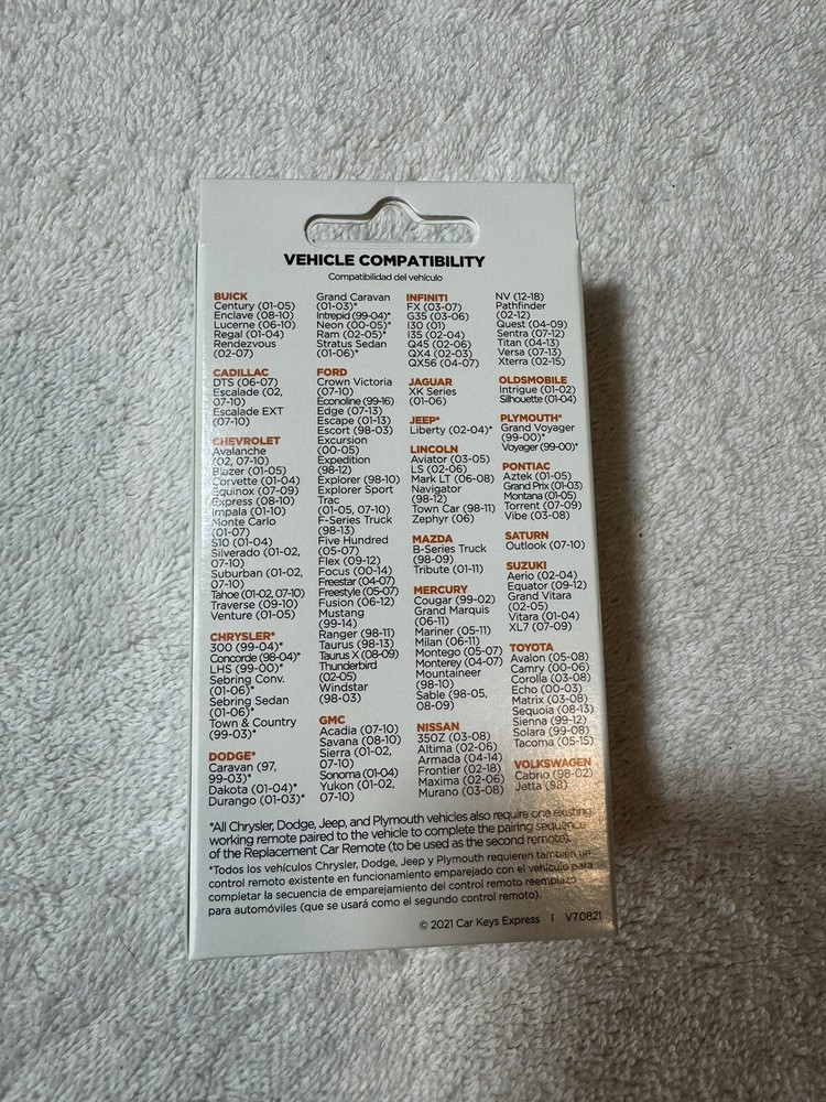 Replacement Car Remote