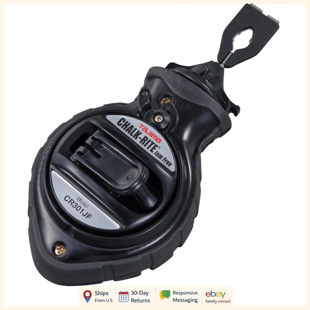 Chalk Line with Positive Gear Lock and Fast Wind System for Precise Snapping