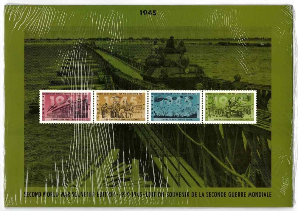 Canada Stamps Second World War Souvenir Edition 1945. Sealed 1995