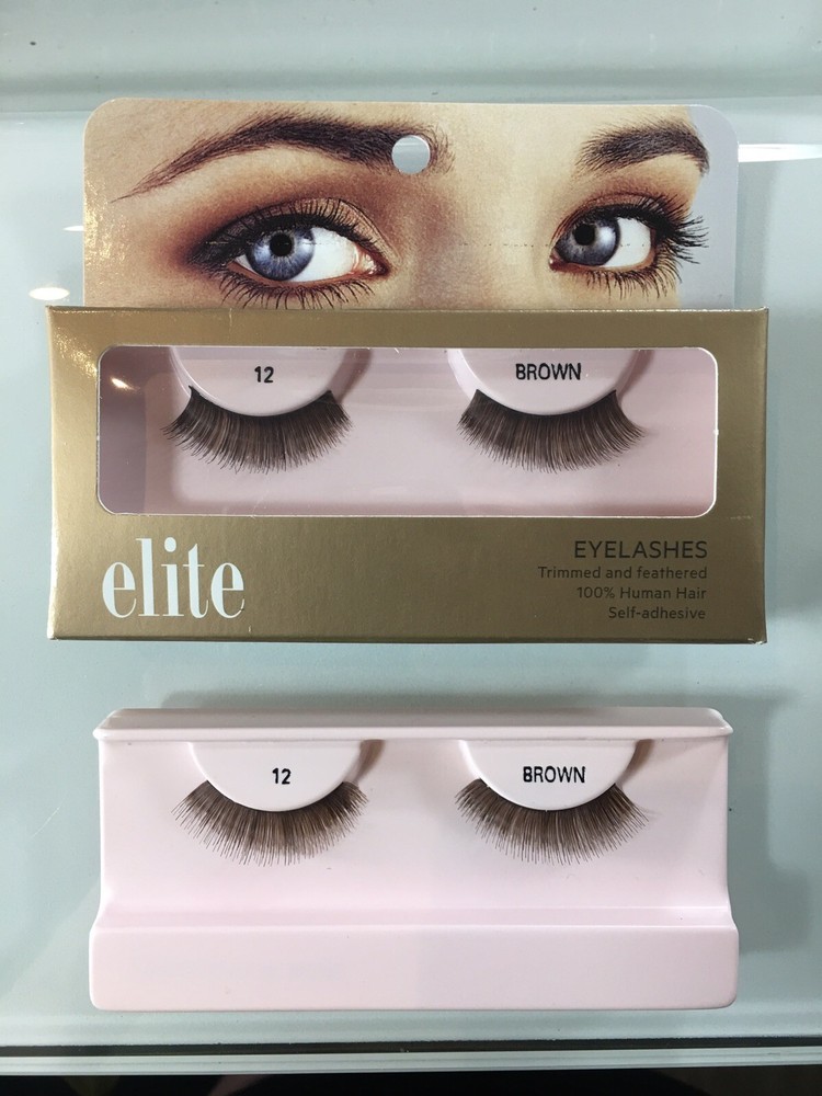 Elite Cosmetics False Eyelashes #12 Brown Demi