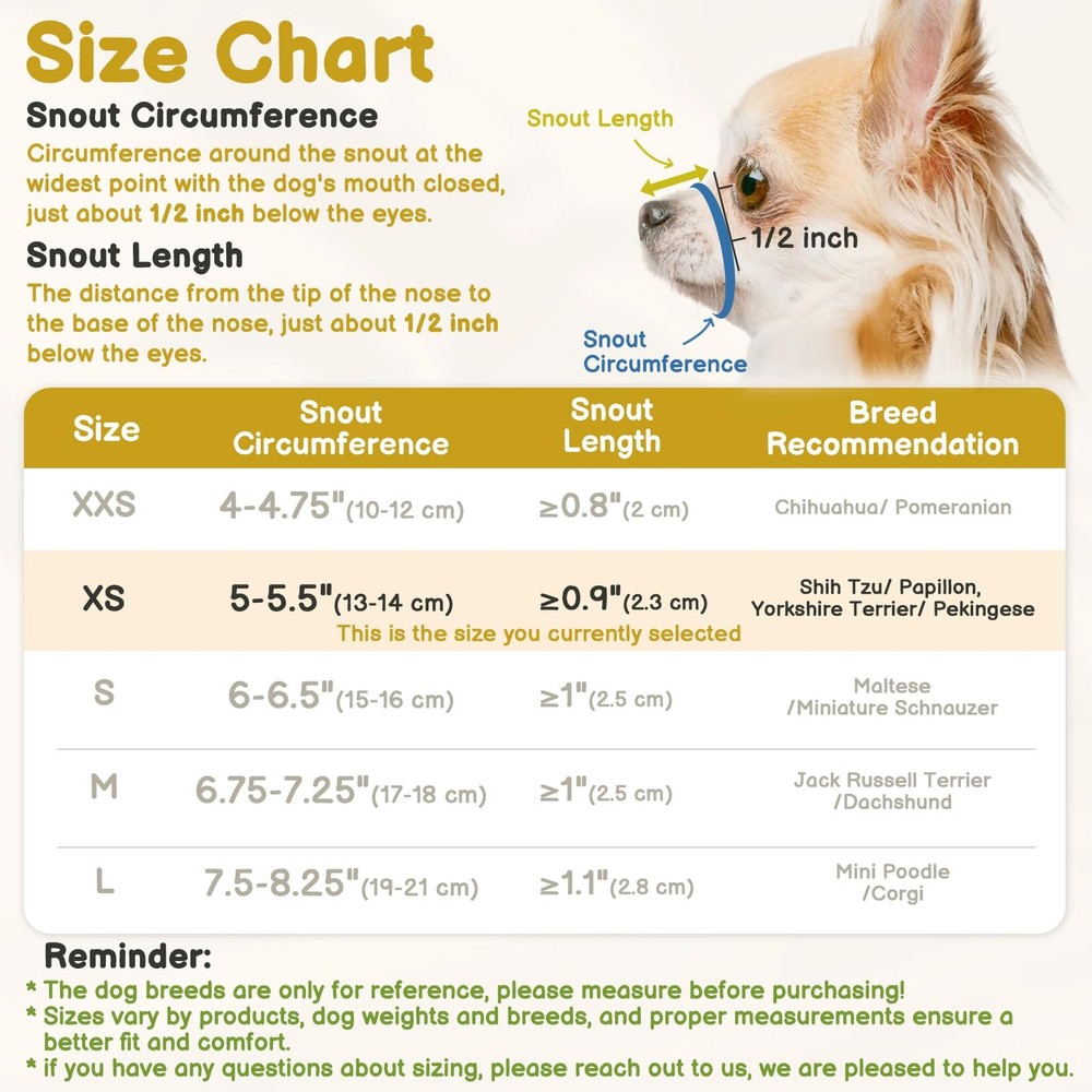Mesh Muzzle Short Snout Small Dogs Anti-Biting Breathable Fabric Opening Front