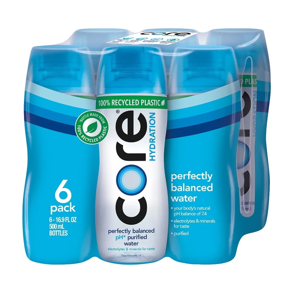 CORE Hydration Perfectly Balanced Drinking Water, 0.5 L bottles, 6 Count