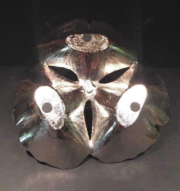 Metal Nut Dish Leafe Desgn Three Compartment